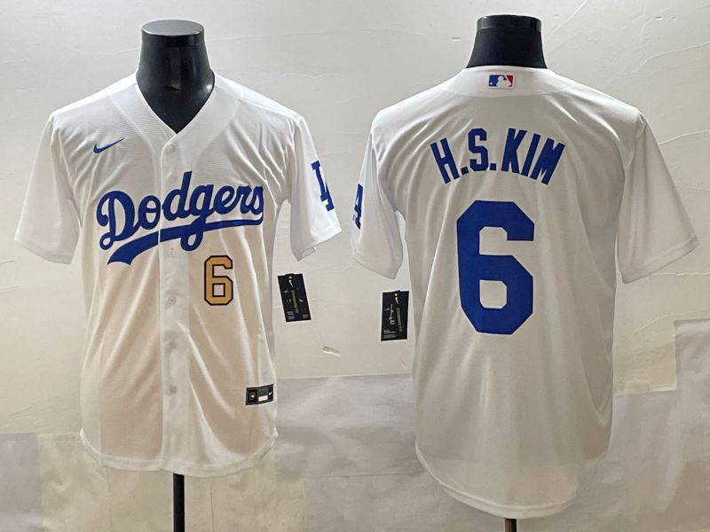 Men 2025 Los Angeles Dodgers #6 H.S.Kim White Game Nike MLB Jersey style 3->los angeles dodgers->MLB Jersey